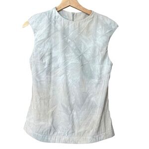 IXOS BEYOND Italian White Marble Crew Neck‎ Sleeveless Top Size Medium